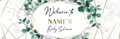 Personalised Baby Shower Banner - Mum Shower Theme