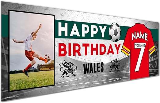 Personalised Birthday Banner - Wales Theme