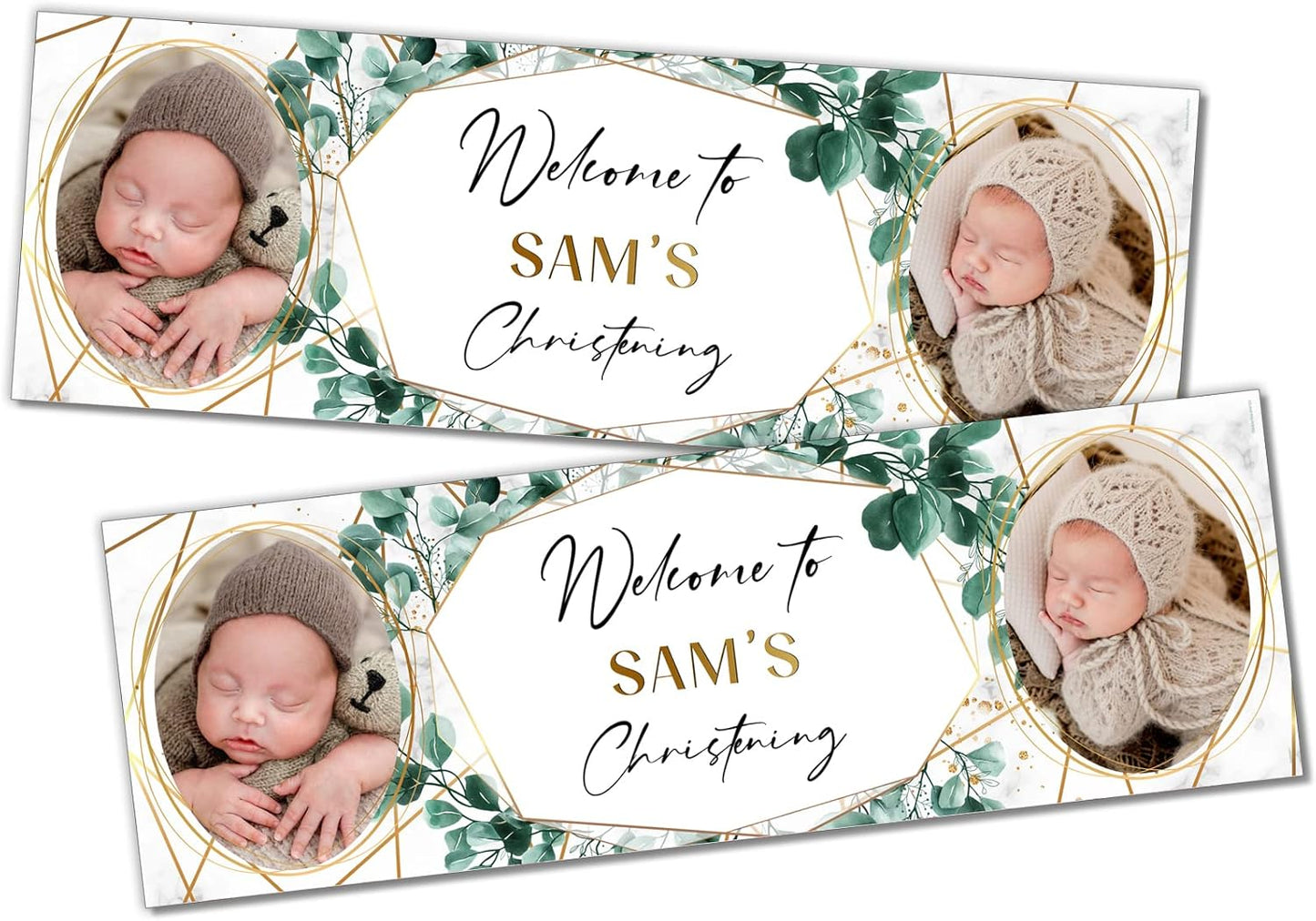 Personalised Birthday Banner - Christening Theme