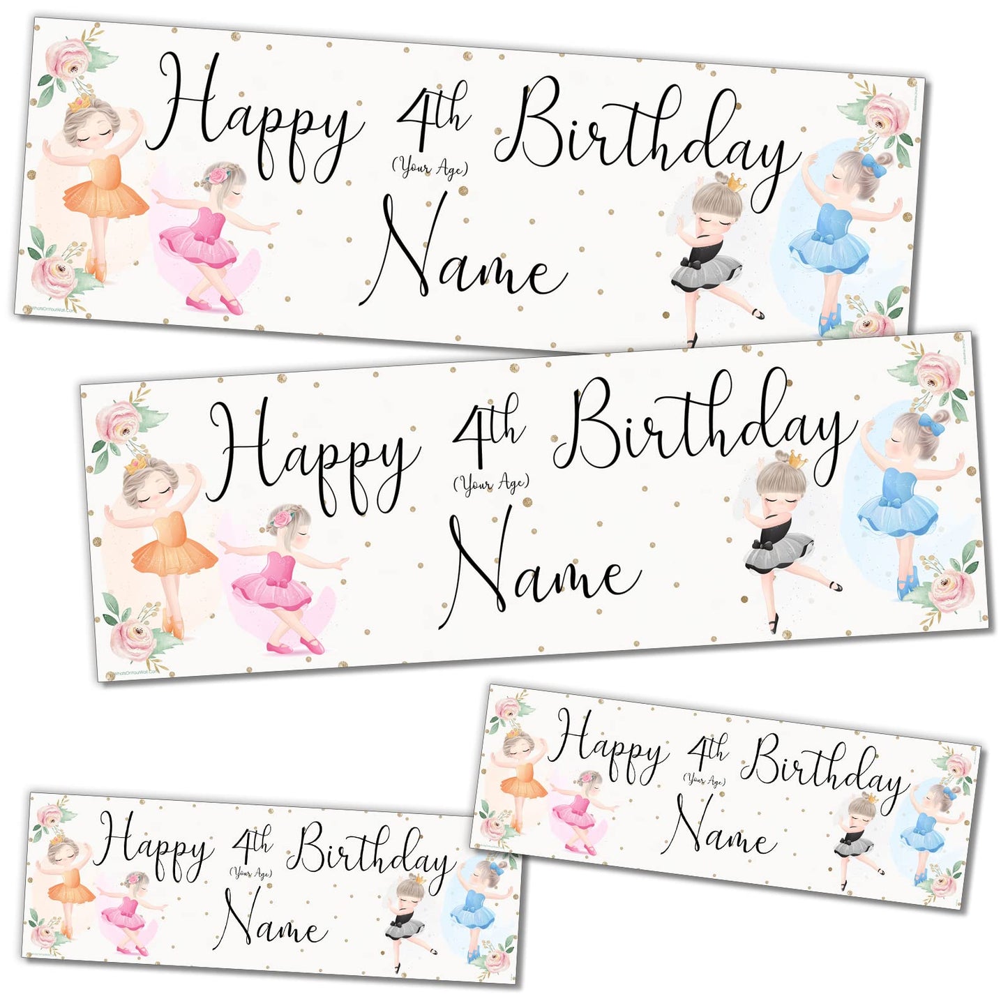 Personalised Birthday Banner - Birth Day Theme