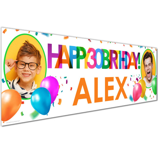 Personalised Birthday Banner - Colours Theme