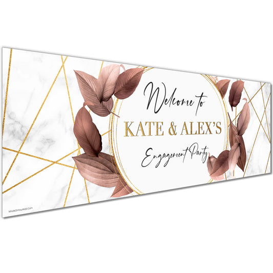 PersonalisedEngagement Banner - Gold And White Design Theme