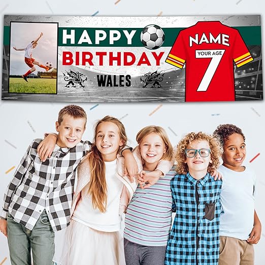 Personalised Birthday Banner - Wales Theme