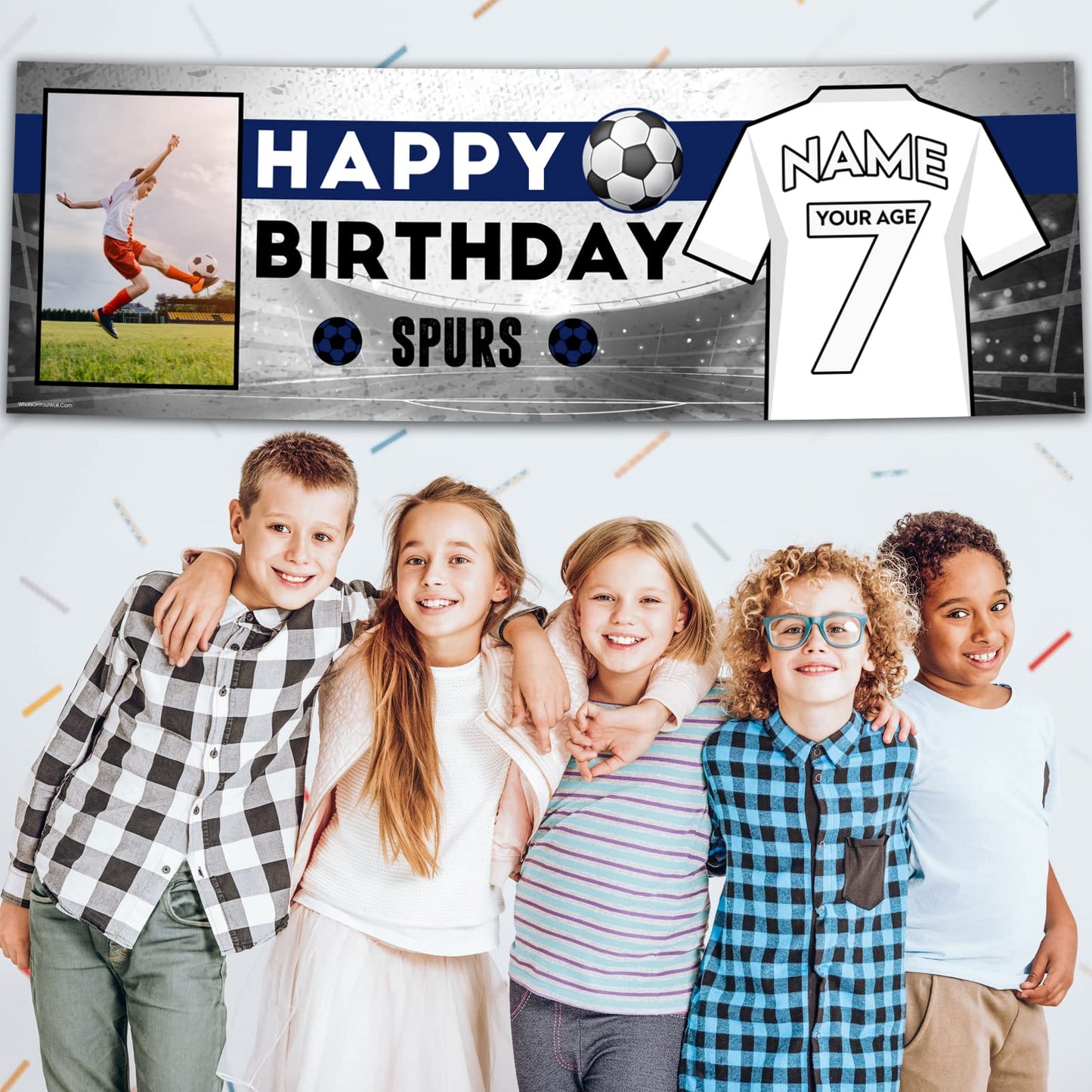 Personalised Birthday Banner - Spurs Theme